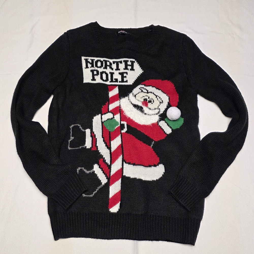 Ransom Black Santa Crew Neck Sweater